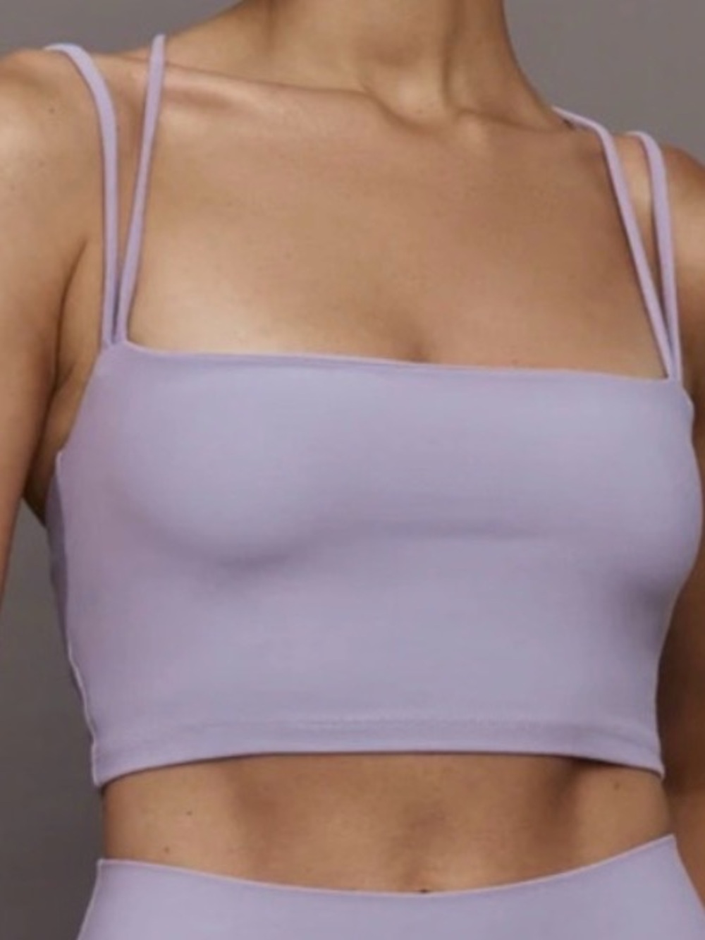 Carbon38 Lavender Crisscross Strappy Crop Top